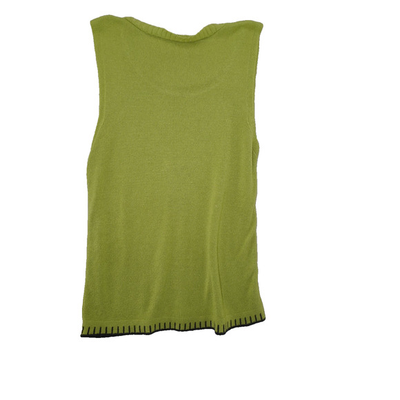 Vintage Lime Green Playboy Knit Tank Top Sleeveless Y2K Bunny Logo – Small - Picture 2 of 5